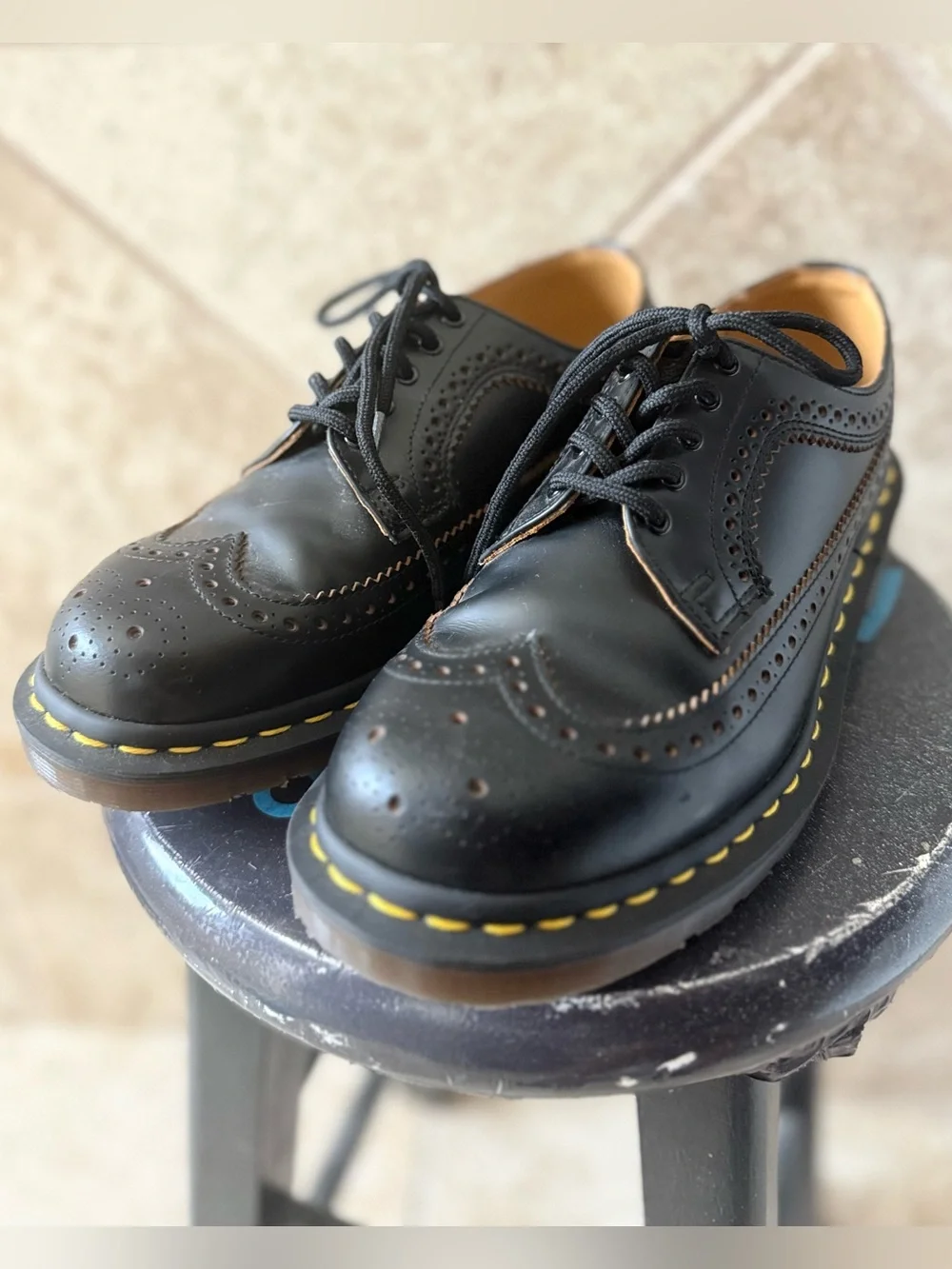 Dr. Martens Brogue Oxford with Yellow Stitch Detail